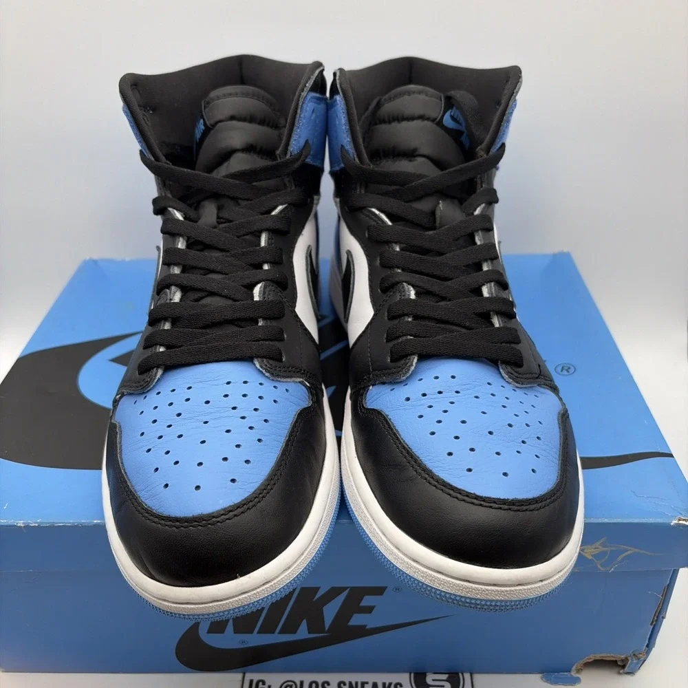 Jordan 1 Retro OG High UNC Toe Blue Black White DZ5485-400 Mens Size 12
